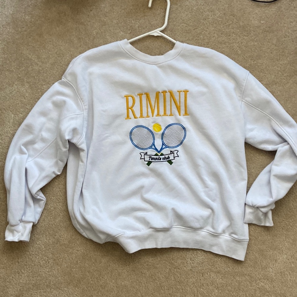 White Tennis Crewneck